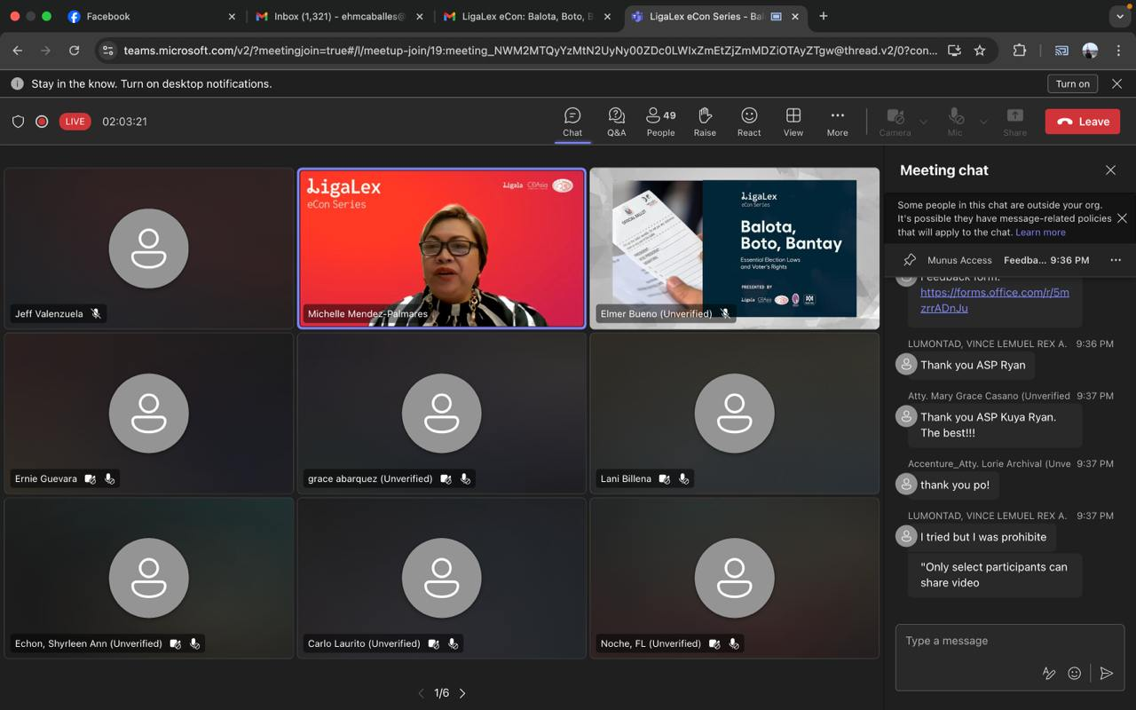 A&O LAW Attends “Balota, Boto, Bantay” Online Conference On Election Law